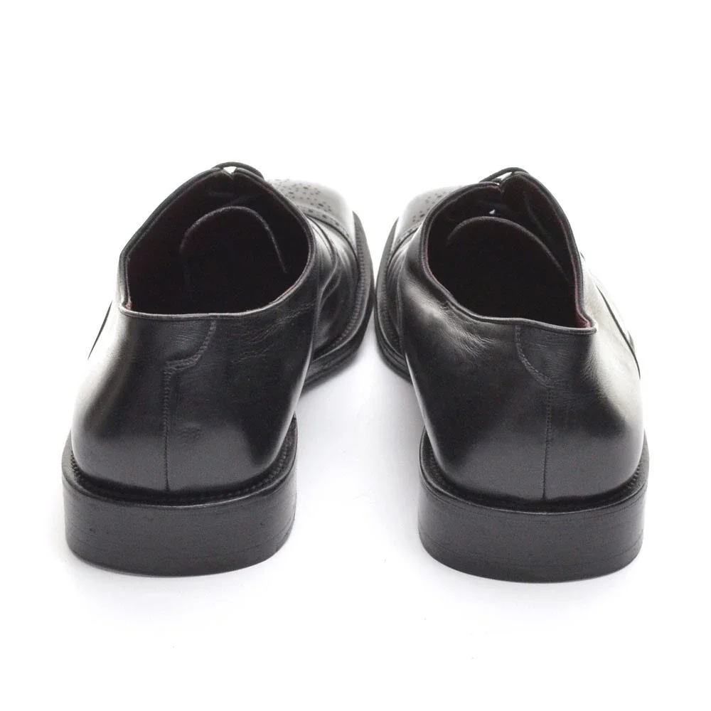 Men Bruno Magli Black Leather Brogue CapToe Oxford 11 M